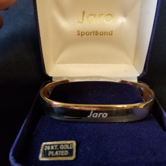 Jaro Genuine Copper 24k Gold Plated Copper Magnetic Sportband NIB - Picture 1 of 8